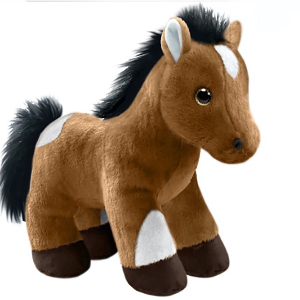 First & Main Pony Horse Brown Country Plush Toy Equestrian Stuffed Animal 10"
